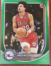 2025-26  Bowman Jared McCain Green SSP #'d 11 /99