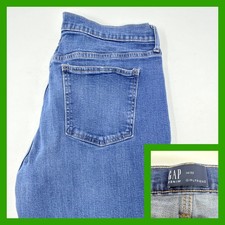 Gap Denim Girlfriend Jeans Womens 14/32 Blue Mid Rise Stretch Denim 01/20