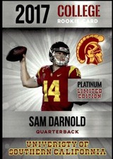 SAM DARNOLD 2017 USC PLATINUM LIMITED EDITION RC USC TROJANS HY2