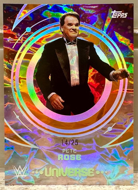 TRIKOT NUMMERNSPIEL! 2025 Topps Universe WWE Pete Rose Orange 14/25! ROT LESEN!