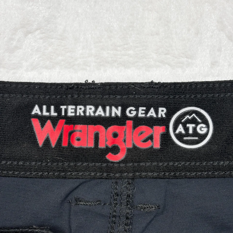 Pantalones Wrangler ATG para Hombres 30x32 Gris Nylon Elástico Cinturón Equipo Todo Terreno Senderismo Foto 2 de 4