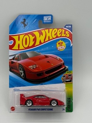 2025 HW HOT WHEELS EXOTICS FERRARI F40 COMPETIZIONE RED K L