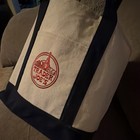 Trader Joe's Reusable Logo Canvas Tote Bag Medium Beige/Blue 18x8x18 — photo 2