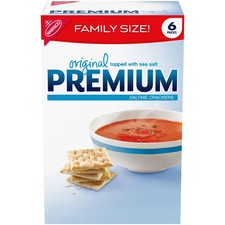 Premium Saltine Crackers, Family Size, 24 oz...,,etc...good look