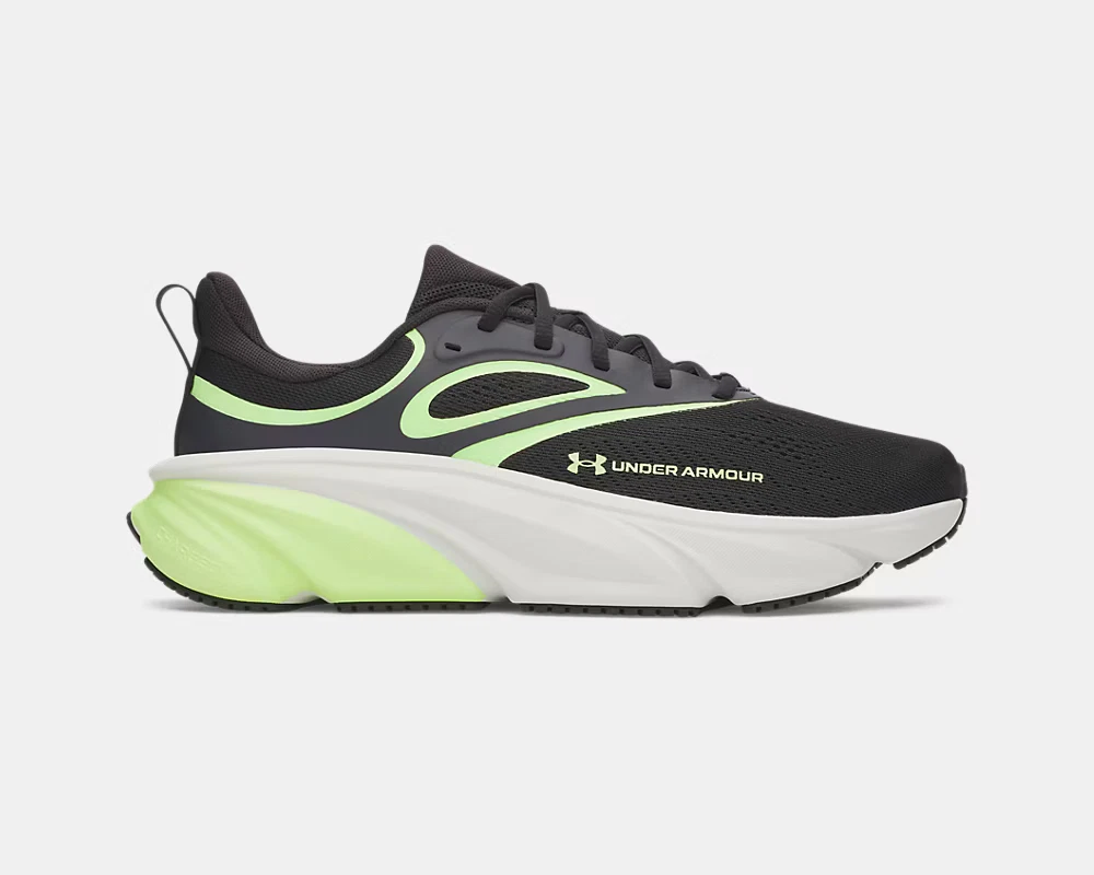 Under Armour Men's UA Charged+ Rogue 6 Running Shoes Black/Lime
