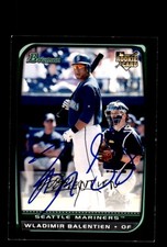 Signed Baseball Card Auto 2008 Bowman #BDP5 Wladimir Balentien Mariners