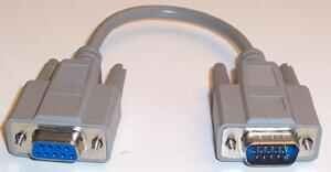 PRO SIGNAL - 9-Pin D Buchse auf 15-Pin Hi-D D Stecker Monitor/VGA Adapter - Bild 1 von 1