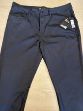 TravisMathew Men's Black Golf Pants Stretch Waistband Flat Front Size 38