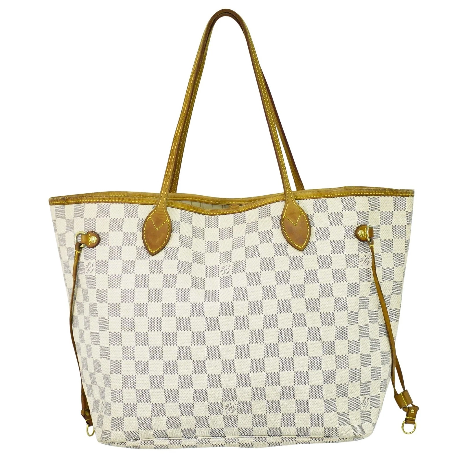 LOUIS VUITTON（LV） Borsa a tracolla Louis Vuitton Neverfull MM N51107 Damier tela azzurra bianca
