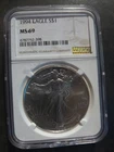1994 Silver Eagle U.S. Mint  NGC MS69         1 oz .999 Silver