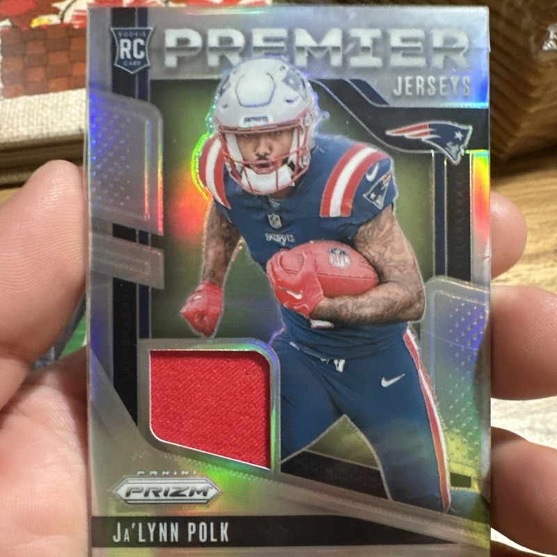 2024 Panini Prizm Ja’Lynn Polk Silver Premier Jerseys #PJ-JPK Patriots