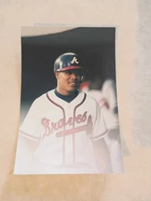 Andruw Jones Rookie Year 1995 Braves World Series MLB Type 1 Photo 4x6 Hw4251