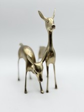 Hosley International Brass Deer Doe Figurines Set – Made in India