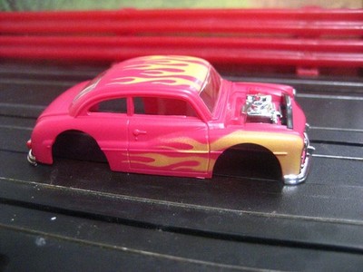 New Aurora AFXTRA'S  Pink 49 Mercury Coupe Body With Flames*!!