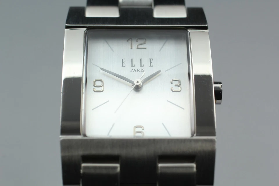 [N MINT] Elle Paris EL050-030 Silver Tank White Dial Quartz Ladies Watch JAPAN - Image 3 of 4