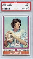 1974 Topps Football #252 Lynn Dickey PSA 9 Mint Oilers Packers