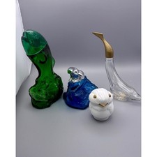 Vintage Avon Animal Figural Bottle Lot Polar Bear Trout Dolphin Snowbird