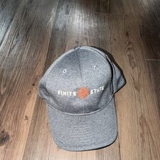 FINITE STATE Gray Solid Baseball Cap Hat One ...