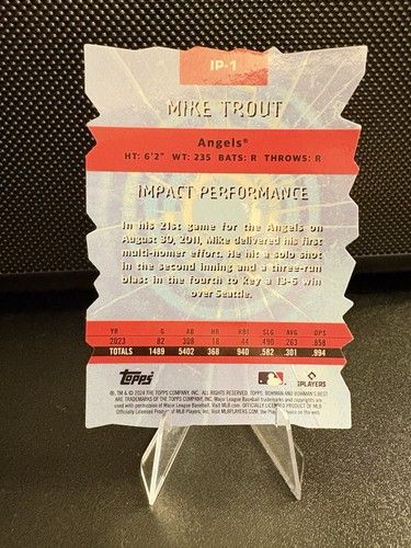 Mike Trout - 2024 Bowman's Best Impact Players #IP-1 - Los Angeles Angels - Bild 2 von 2