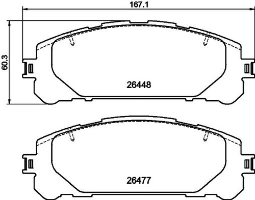 BRAKE PAD SET DISC BRAKE 8DB 355 043-871 FOR LEXUS RXNXII TOYOTA RAV SUZUKI - Picture 2 of 8