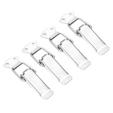 4 Pcs 1.26 Inch Cold-rolled Steel Spring Loaded Toggle Latch, Silver