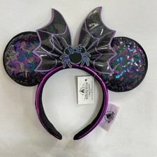 Loungefly 2026 Halloween Spiderweb Disney.Parks Minnie Sequin Ears Headband