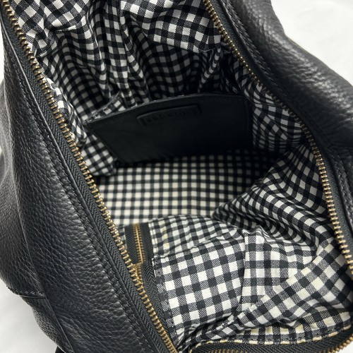 RARE Sapahn Vintage Black Leather Convertible Backpack Sling Bag Hobo Bucket Bag - Bild 9 von 13