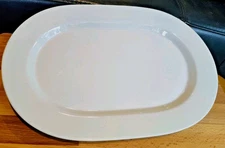 Tienshan Prelude Oval Serving Platter Large White 14 1/4" Tray Plate Porcelain