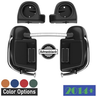 Advanblack Color Matched Lower Vented Fairing 6.5'' Speaker Pod Fits Harley 14+