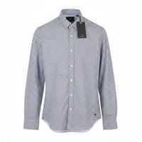 Scotch & Soda Herren Hemd M Blau Baumwolle Gespreizter Kragen GeknöPft Freizeit