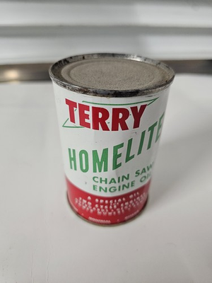 #ad Homelite Vintage Chainsaw Oil Can Terry Full Rare C $37.72