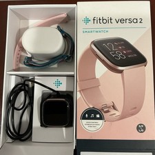 Fitbit Versa 2 Health  Fitness Smartwatch - Petal/Copper Rose EUC