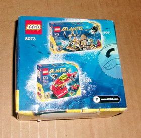 NEW Lego Atlantis Set 8073 MANTA WARRIOR Blue Minifigure w/Minifig Gold Trident