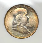 1963-D FRANKLIN HALF DOLLAR NGC MS65 - UNIQUE TONING 415026