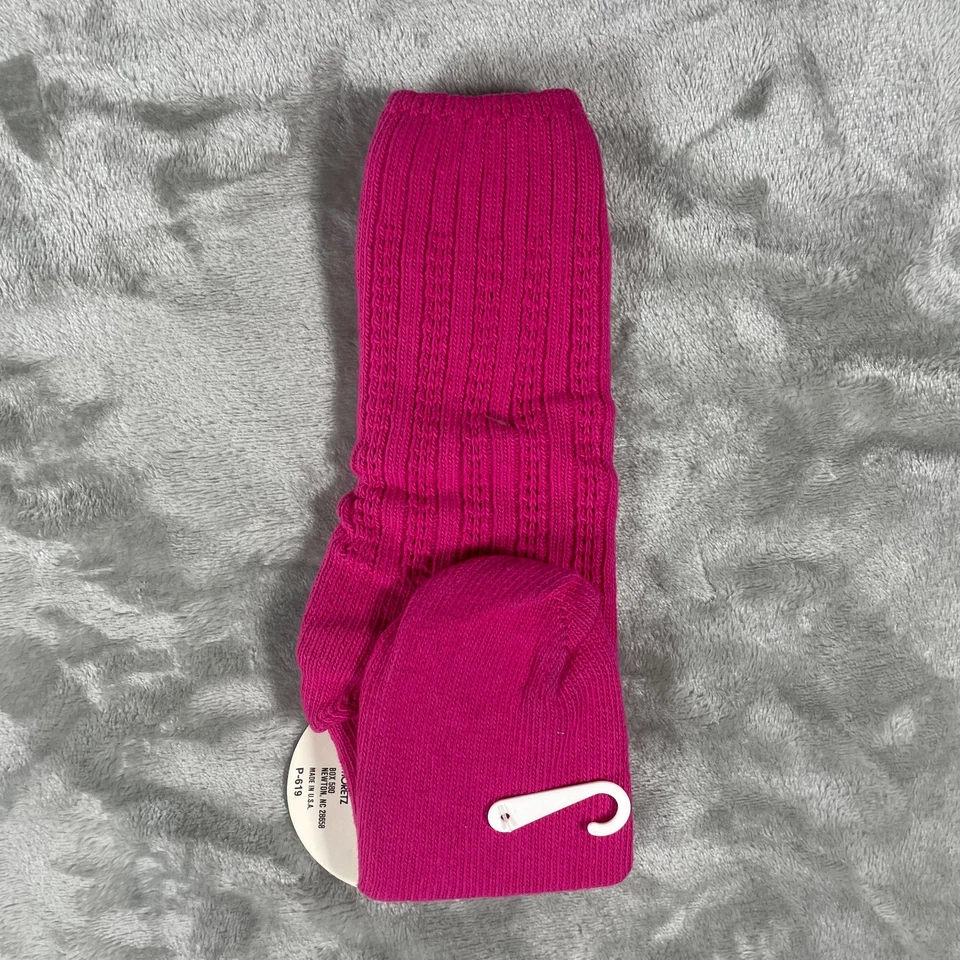 Vintage LA Gear Socks 9 to 11 Pink Slouch Made USA Retro Aerobics Dance 80s - Image 2 of 4