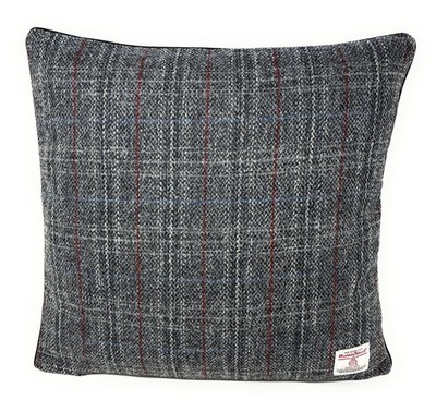 Harris Tweed grau Schottenkaro doppelseitiger Kissenbezug für 18 Zoll Einlage