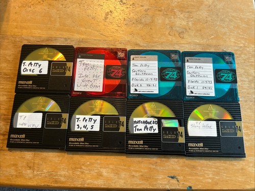 Menge 8 vorbespielte Minidisc Sony Maxell 74 Minuten Tom Petty Verkauf als Rohling