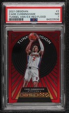 2021 Obsidian Tunnel Vision Electric Etch Red Flood Cade Cunningham PSA 7 0h92