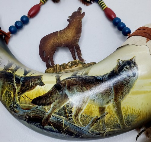 Bradford Exchange Heilige Wächter Geist des Jägers Deko Wolf Horn Vintage - Bild 2 von 10