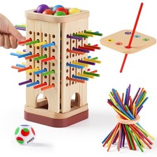 Montessori Game Wooden Board Game, Multiplayer for Kids 4-8, Math Educational...