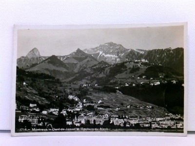 AK Montreux - Dent de Jaman et Rochers de Naye; Panoramaansicht