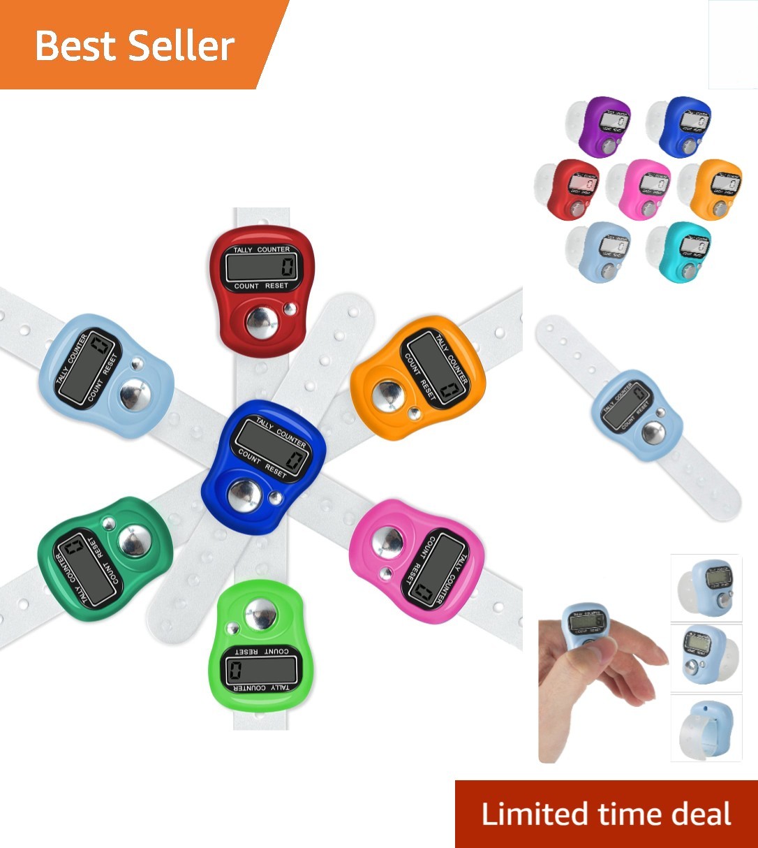 Resettable Handheld Tally Counter with LCD – Perfect for Golf, Running & More