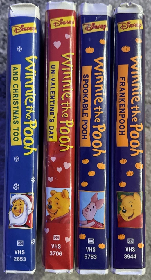 LOT OF 4-WINNIE THE POOH VHS CLAMSHELL-Frankenpooh, Spookable Pooh…. Foto 3 de 3