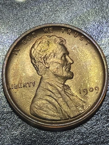 1909-VDB Lincoln wheat Penny RD Uncirculated Ms + amazing coin