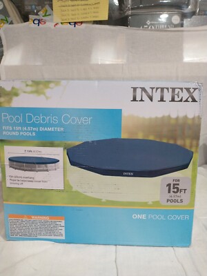 Intex 15 ft. Round Frame Cover for Above Ground Pools with Drain Hole