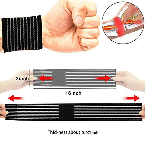 2 Pack Adjustable Carpal Tunnel Braces Lightweight Wrist Wraps Sweat Absorbent - Picture 3 of 7