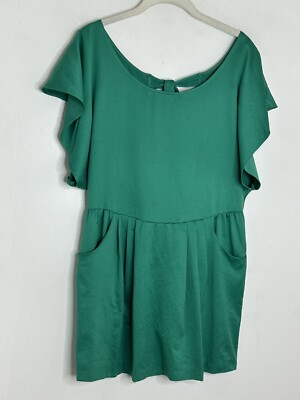 free people green mini dress Free People Sandoll Cotton Mini Dress - Luminary Green