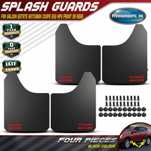 4x Black Universal Splash Guards Mud Flaps for Nissan Qashqai 350Z