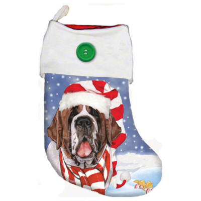 Saint Bernard Christmas Stocking