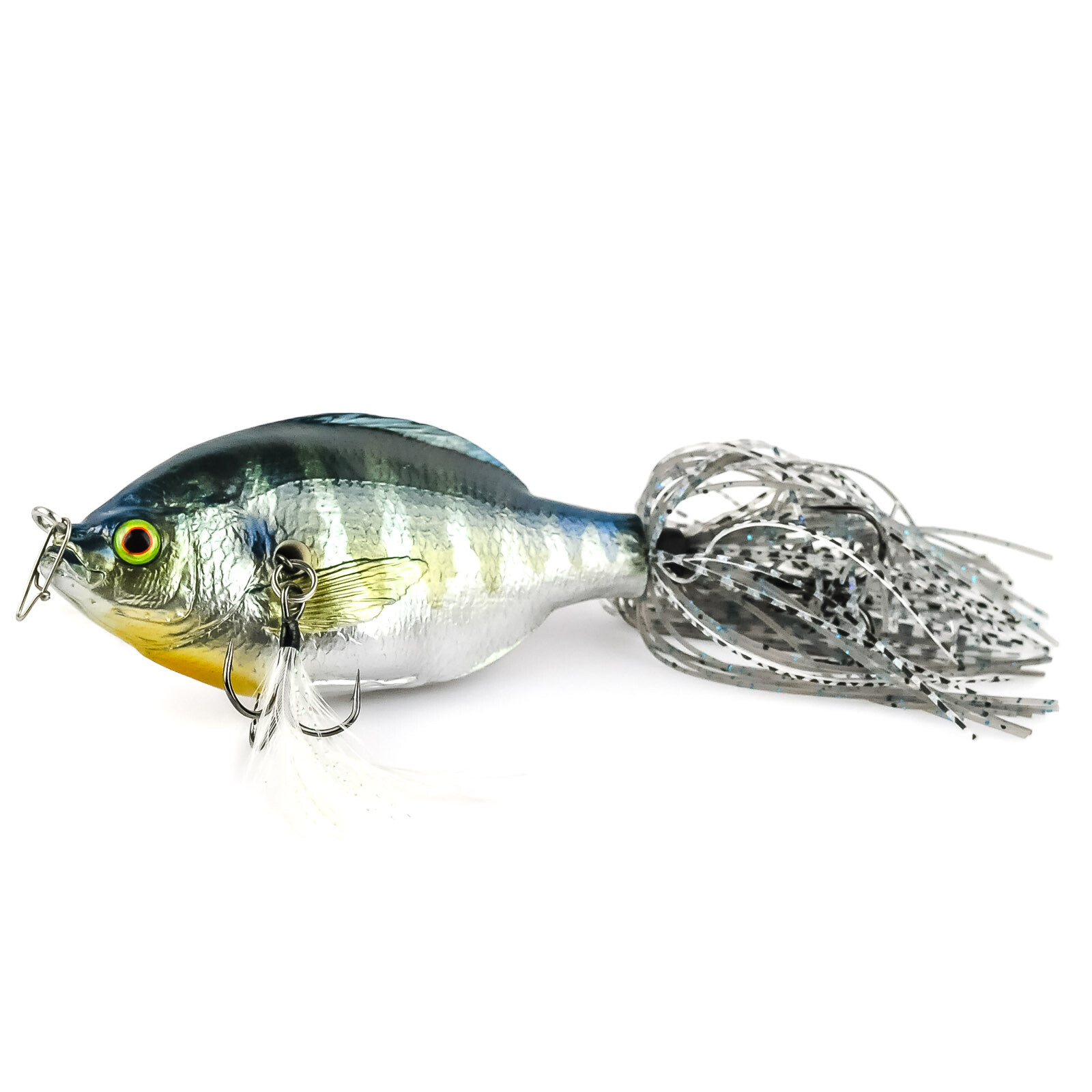 TH TACKLE Zoe Sidewalker Sinking Skirt Feather Swimbait Lure 86mm BULL BLUEGILL - Image 9